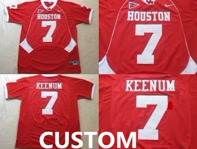 Custom Mens University of Houston Red Jersey