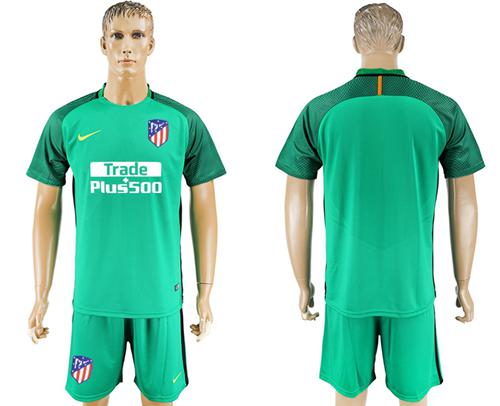 Atletico Madrid Blank Green Goalkeeper Soccer Club Jersey