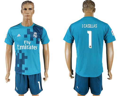 Real Madrid #1 I Casillas Sec Away Soccer Club Jersey