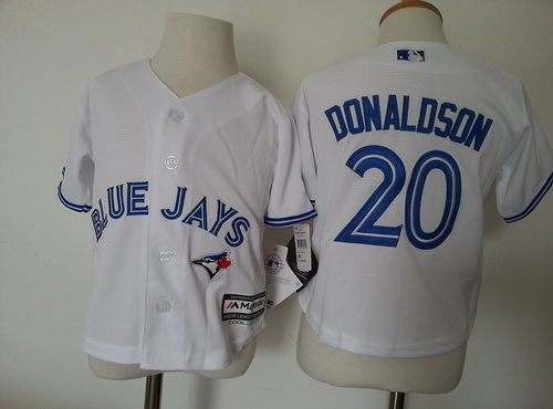 Toddler Toronto Blue Jays #20 Josh Donaldson White Home MLB Majestic Baseball Jersey
