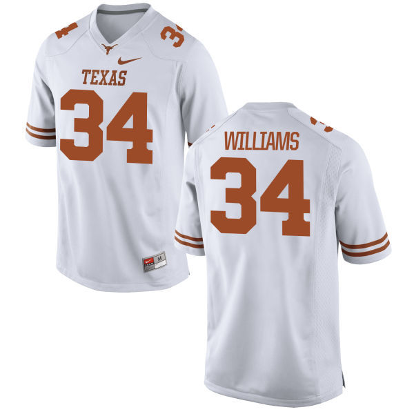 Men's Texas Longhorns 34 Ricky Williams White Nike College Jersey