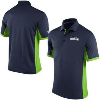 Men's Seattle Seahawks Nike College Navy Team Issue Performance Polo