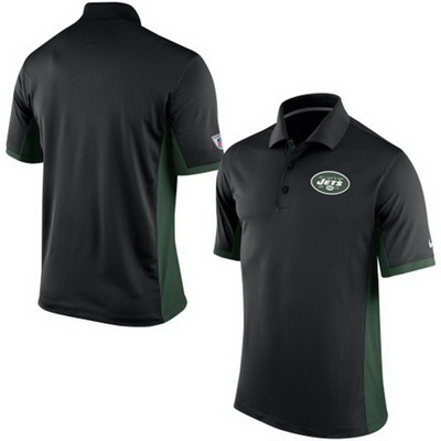 Men's New York Jets Nike Black Team Issue Performance Polo