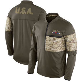 Nike Buffalo Bills Olive Salute to Service Sideline Hybrid Half-Zip Pullover Jacket