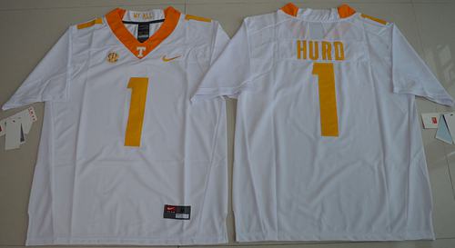Tennessee Vols #1 Jalen Hurd White Limited Stitched NCAA Jersey