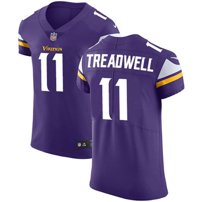 Men's Nike Minnesota Vikings #11 Laquon Treadwell Purple Team Color Stitched NFL Vapor Untouchable Elite Jersey