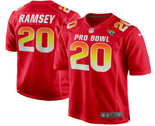 Men's Jacksonville Jaguars #20 Jalen Ramsey Red 2018 Pro Bowl Stitched NFL Nike Game Jersey