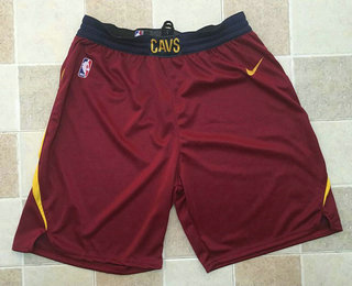 Men's Cleveland Cavaliers Red 2017-2018 Nike Swingman Stitched NBA Shorts
