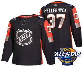 Men's Winnipeg Jets #37 Connor Hellebuyck Black 2018 NHL All-Star Stitched Ice Hockey Jersey