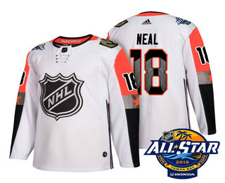 Men's Vegas Golden Knights #18 James Neal White 2018 NHL All-Star Stitched Ice Hockey Jersey
