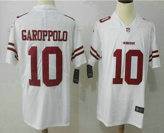 Men's San Francisco 49ers #10 Jimmy Garoppolo White 2017 Vapor Untouchable Stitched NFL Nike Limited Jersey