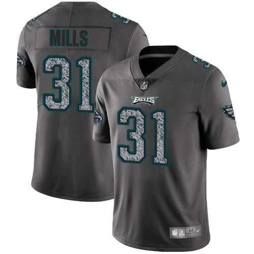 Nike Philadelphia Eagles #31 Jalen Mills Gray Static Men's NFL Vapor Untouchable Game Jersey