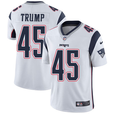 Youth Nike New England Patriots #45 Donald Trump White Stitched NFL Vapor Untouchable Limited Jersey