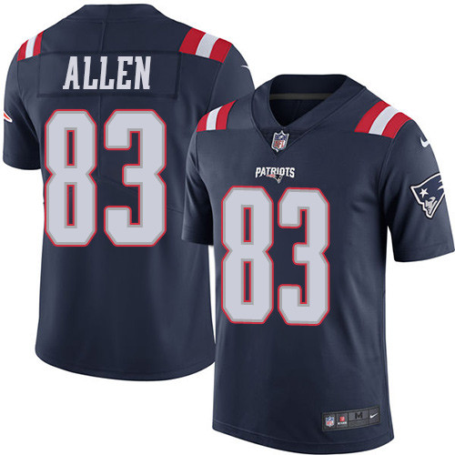 Youth Nike New England Patriots #83 Dwayne Allen Navy Blue Stitched NFL Limited Rush Jersey