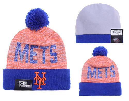 MLB New York Mets New Era Logo Stitched Knit Beanies 001