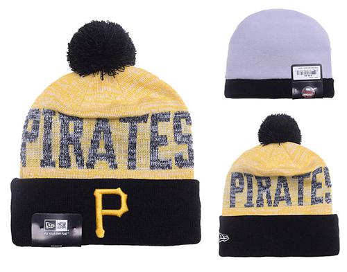 MLB Pittsburgh Pirates New Era Logo Stitched Knit Beanies 001