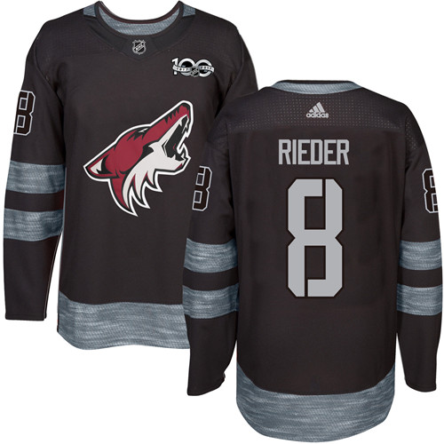 Adidas Coyotes #8 Tobias Rieder Black 1917-2017 100th Anniversary Stitched NHL Jersey