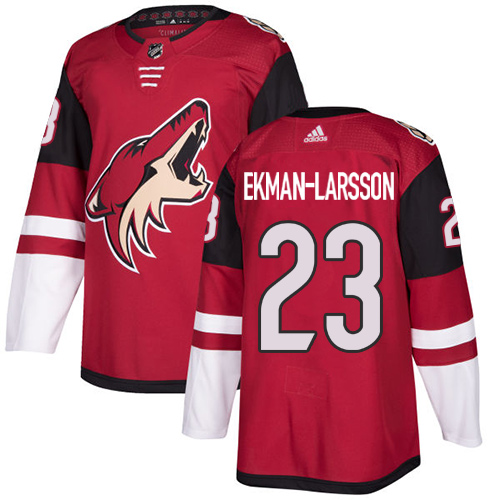 Adidas Coyotes #23 Oliver Ekman-Larsson Maroon Home Authentic Stitched NHL Jersey