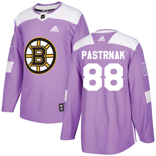 Adidas Bruins #88 David Pastrnak Purple Authentic Fights Cancer Stitched NHL Jersey