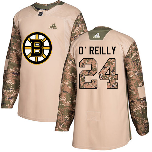 Adidas Bruins #24 Terry O'Reilly Camo Authentic 2017 Veterans Day Stitched NHL Jersey
