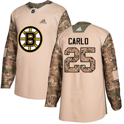 Adidas Bruins #25 Brandon Carlo Camo Authentic 2017 Veterans Day Stitched NHL Jersey