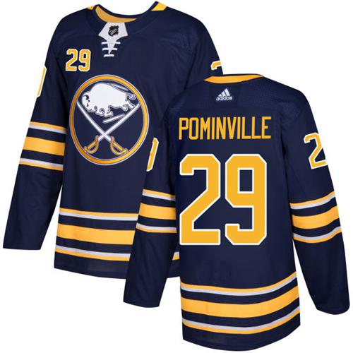 Adidas Sabres #29 Jason Pominville Navy Blue Home Authentic Stitched NHL Jersey