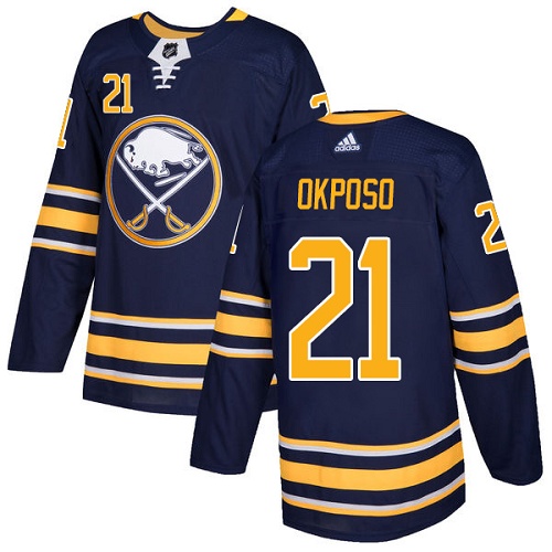 Adidas Sabres #21 Kyle Okposo Navy Blue Home Authentic Stitched NHL Jersey