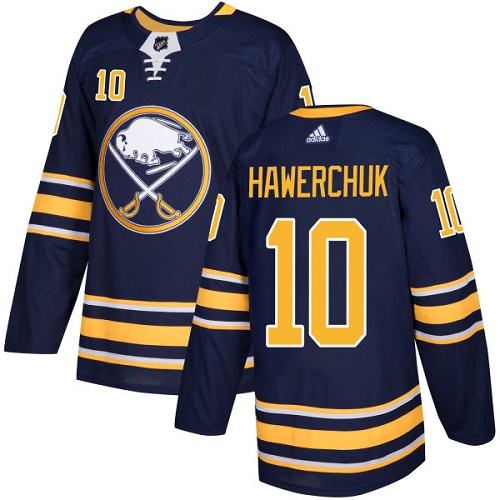 Adidas Sabres #10 Dale Hawerchuk Navy Blue Home Authentic Stitched NHL Jersey