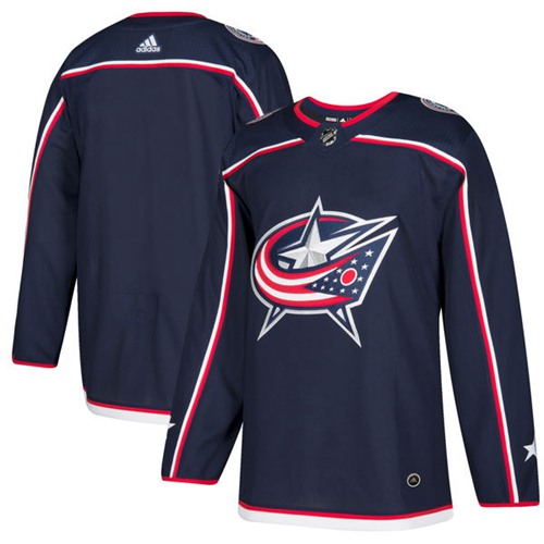 Adidas Blue Jackets Blank Navy Blue Home Authentic Stitched NHL Jersey