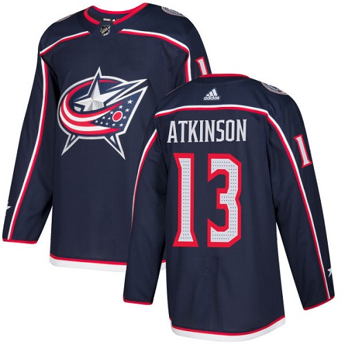 Adidas Blue Jackets #13 Cam Atkinson Navy Blue Home Authentic Stitched NHL Jersey