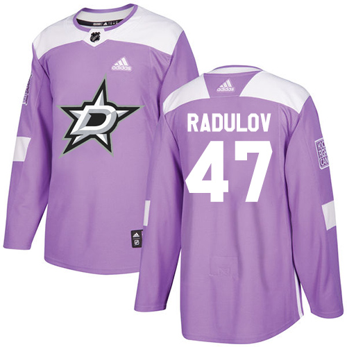Adidas Stars #47 Alexander Radulov Purple Authentic Fights Cancer Stitched NHL Jersey