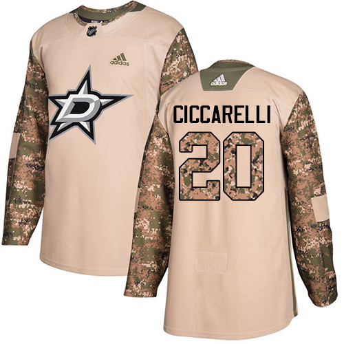 Adidas Stars #20 Dino Ciccarelli Camo Authentic 2017 Veterans Day Stitched NHL Jersey