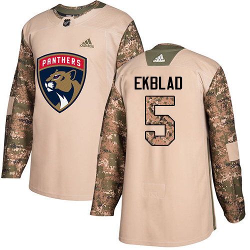 Adidas Panthers #5 Aaron Ekblad Camo Authentic 2017 Veterans Day Stitched NHL Jersey