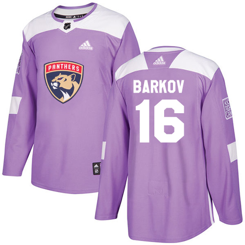 Adidas Panthers #16 Aleksander Barkov Purple Authentic Fights Cancer Stitched NHL Jersey