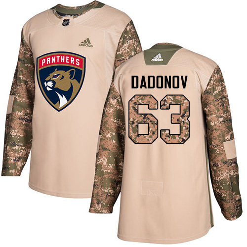 Adidas Panthers #63 Evgenii Dadonov Camo Authentic 2017 Veterans Day Stitched NHL Jersey