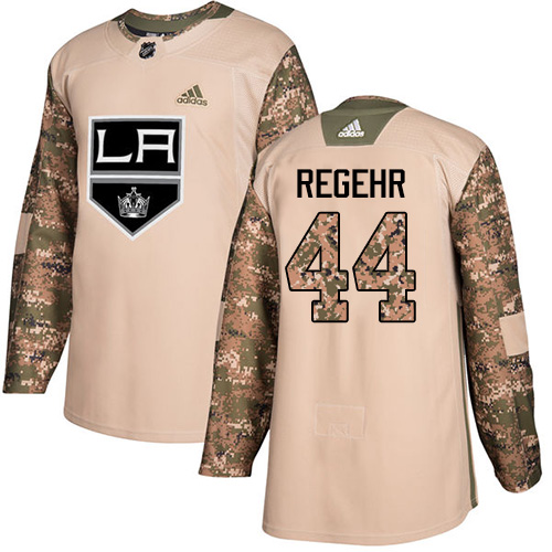 Adidas Kings #44 Robyn Regehr Camo Authentic 2017 Veterans Day Stitched NHL Jersey