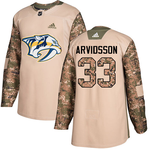 Adidas Predators #33 Viktor Arvidsson Camo Authentic 2017 Veterans Day Stitched NHL Jersey