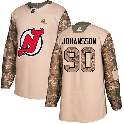 Adidas Devils #90 Marcus Johansson Camo Authentic 2017 Veterans Day Stitched NHL Jersey