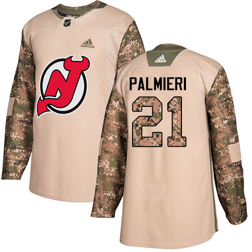 Adidas Devils #21 Kyle Palmieri Camo Authentic 2017 Veterans Day Stitched NHL Jersey