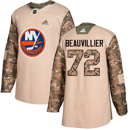 Adidas Islanders #72 Anthony Beauvillier Camo Authentic 2017 Veterans Day Stitched NHL Jersey