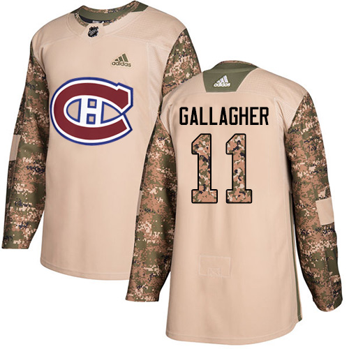 Adidas Canadiens #11 Brendan Gallagher Camo Authentic 2017 Veterans Day Stitched NHL Jersey