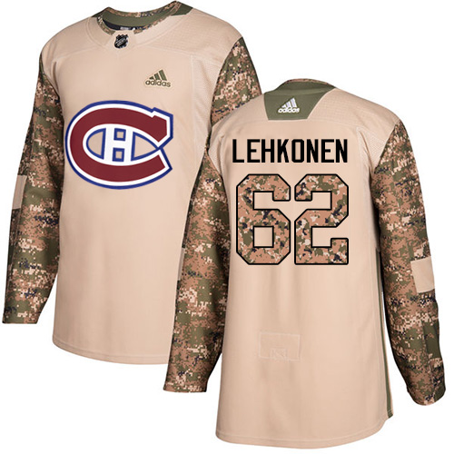 Adidas Canadiens #62 Artturi Lehkonen Camo Authentic 2017 Veterans Day Stitched NHL Jersey