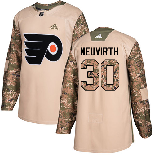 Adidas Flyers #30 Michal Neuvirth Camo Authentic 2017 Veterans Day Stitched NHL Jersey
