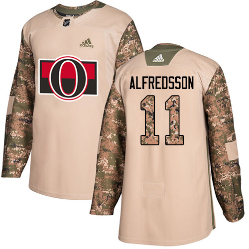Adidas Senators #11 Daniel Alfredsson Camo Authentic 2017 Veterans Day Stitched NHL Jersey