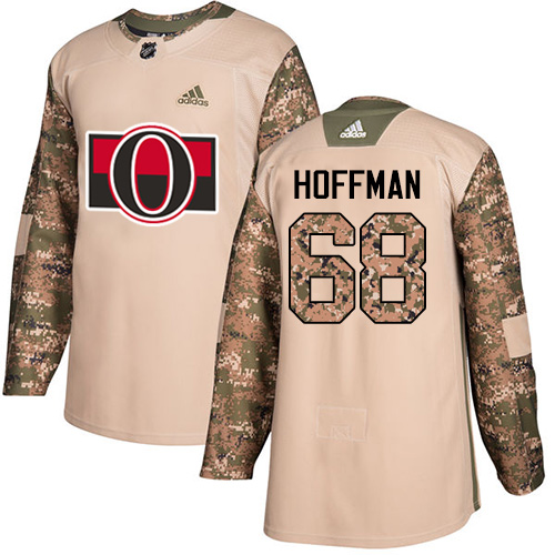 Adidas Senators #68 Mike Hoffman Camo Authentic 2017 Veterans Day Stitched NHL Jersey