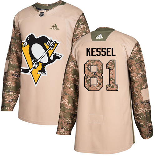 Adidas Penguins #81 Phil Kessel Camo Authentic 2017 Veterans Day Stitched NHL Jersey