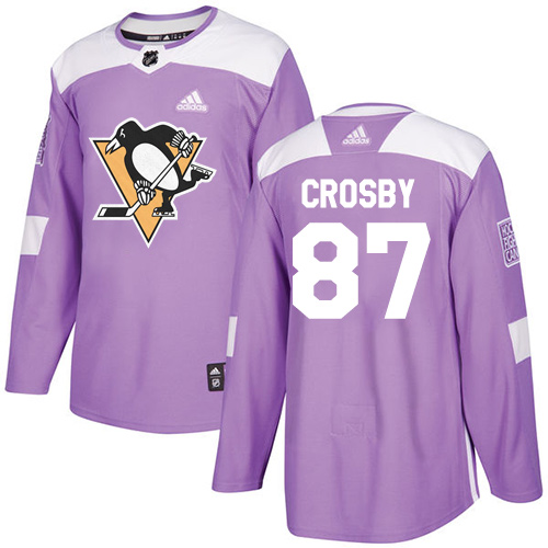 Adidas Penguins #87 Sidney Crosby Purple Authentic Fights Cancer Stitched NHL Jersey