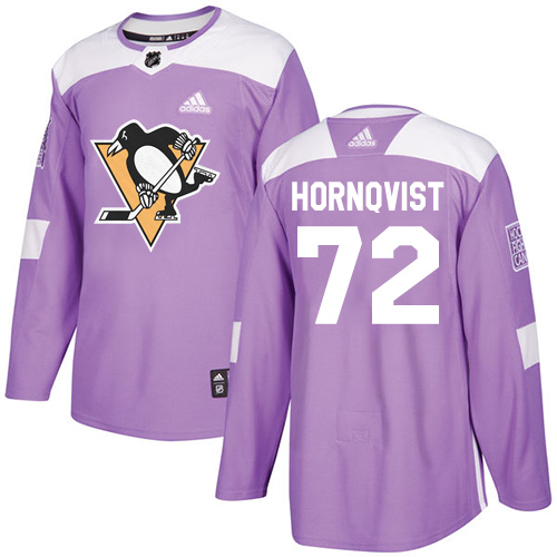 Adidas Penguins #72 Patric Hornqvist Purple Authentic Fights Cancer Stitched NHL Jersey