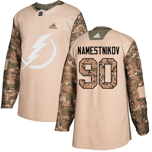 Adidas Lightning #90 Vladislav Namestnikov Camo Authentic 2017 Veterans Day Stitched NHL Jersey