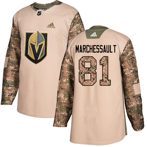 Adidas Golden Knights #81 Jonathan Marchessault Camo Authentic 2017 Veterans Day Stitched NHL Jersey